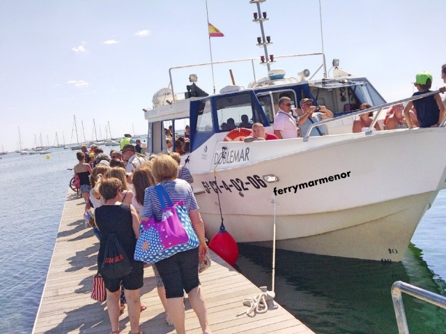 Subiendo al ferry